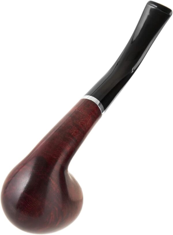 Rossi Rubino Antico Handmade Briar Pipe by Savinelli - Deep Red Hand Brushed Stain With Polished Finish & Rich Wood Grain, 6mm (8606) - Image 8