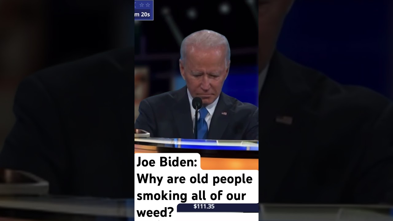 Joe Biden on why old people are smoking all of our weed. #biden #sleepyjoe #trump #shorts #funny