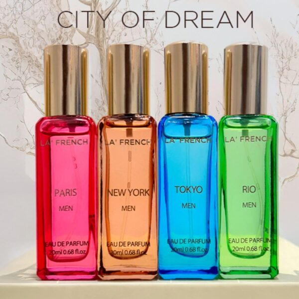 La Frenche Perfume Gift Set 4X20ml - with Paris New York Tokyo Rio - Luxury Perfume Gift Set - Spicy Fresh Long Lasting Fragrance Perfumes For Men & Women - Image 5