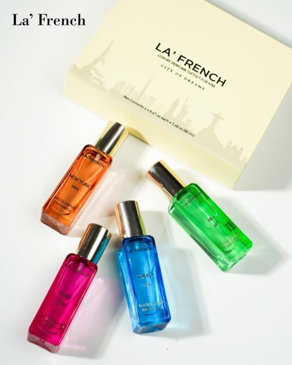 La Frenche Perfume Gift Set 4X20ml - with Paris New York Tokyo Rio - Luxury Perfume Gift Set - Spicy Fresh Long Lasting Fragrance Perfumes For Men & Women - Image 6