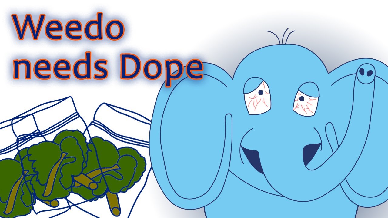Can Weedo catch the dope #funny #elephant #cartoon #marihuana #cannabis