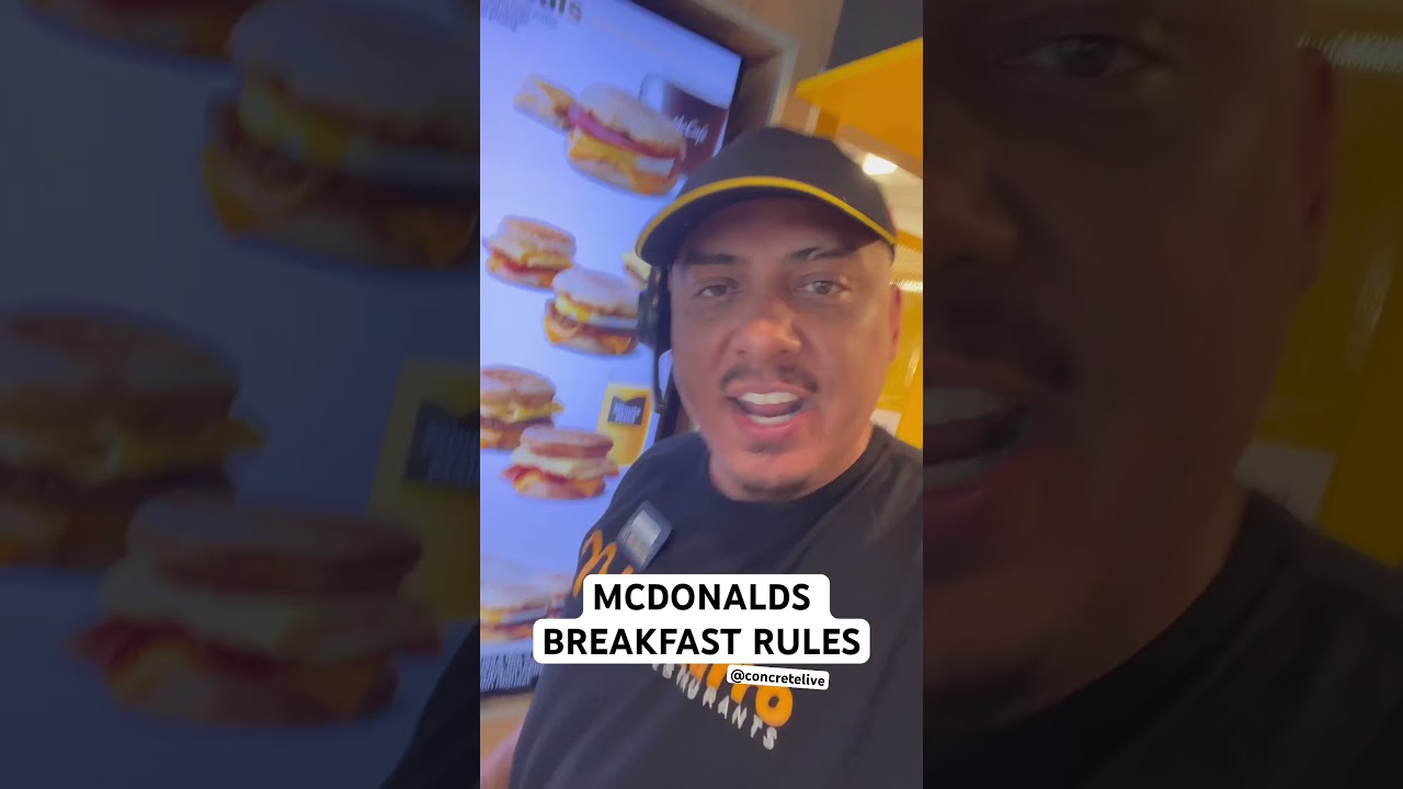 McDonalds Employee Mad tells costumer breakfast rules 😂😂😂😂