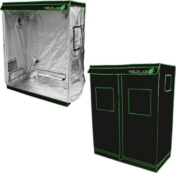 48x24x60 Reflective Indoor Grow Tent 2x4 - Mylar Grow Tent - Black - Image 2