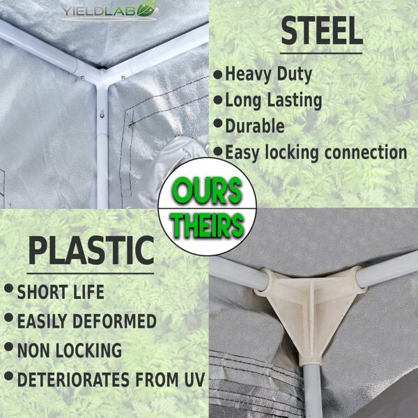 48x24x60 Reflective Indoor Grow Tent 2x4 - Mylar Grow Tent - Black - Image 5