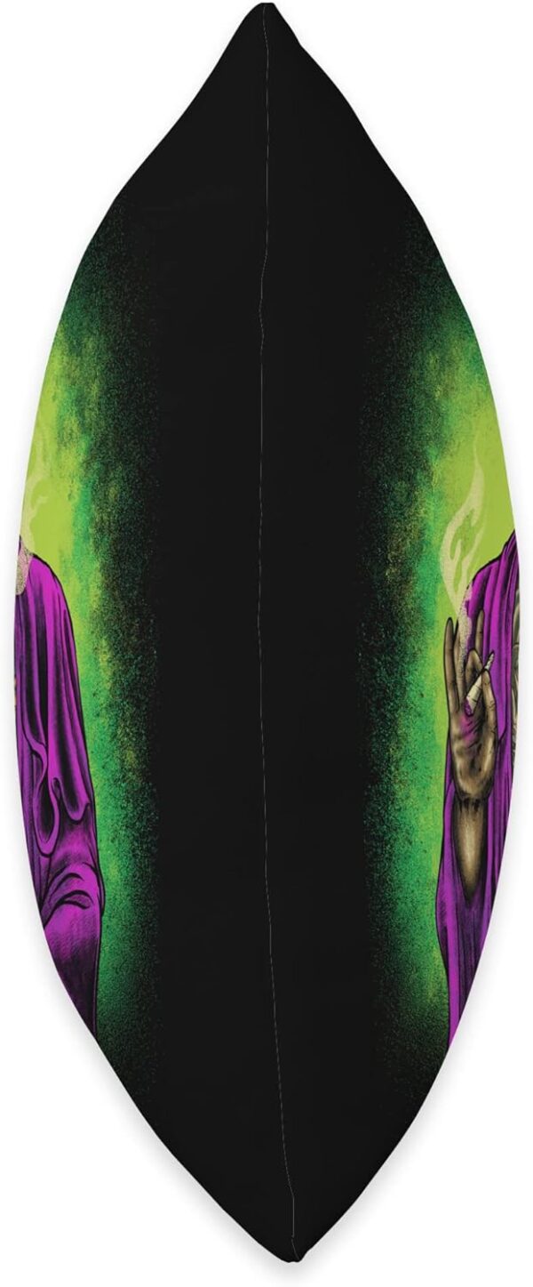 Buddha Bong Smoking | Marijuana Cannabis Weed | Stoner Throw Pillow - Image 2