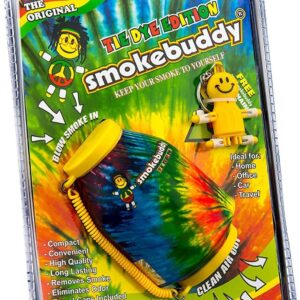 Smoke Buddy Tie Die Yellow/Orange Assorted Personal Air Filter