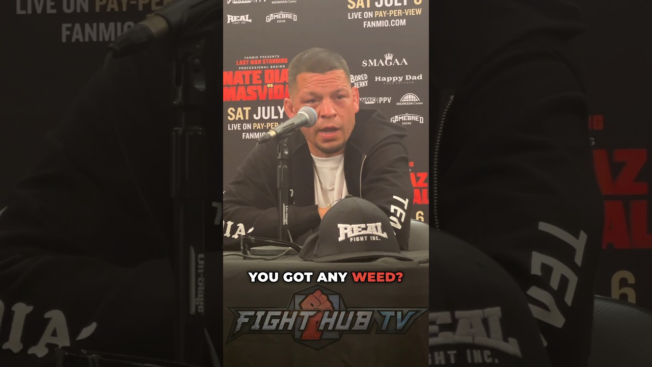 Nate Diaz asks reporter for weed in hilarious exchange!