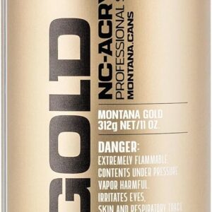 Montana Cans Montana GOLD 400 ml Color, Shock Black Spray Paint,MXG-S9000, 13.5 Ounce (Pack of 1)
