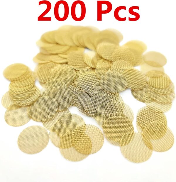 200 PCS 1/2 Pipe Screens, Brass Pipe Screen Filters 0.5 inch Metal Screens with Black Storage Box - Image 4