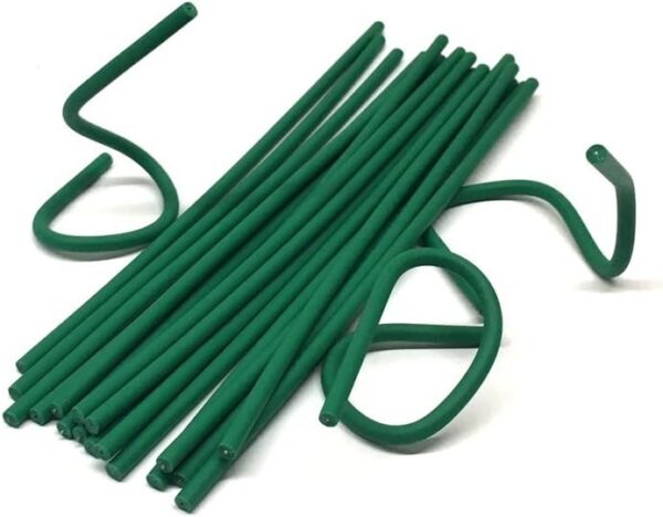 Set of 40 Plant Twist Tie - Flexible Green Rubber Coated Garden Training Wire (40) - Image 2