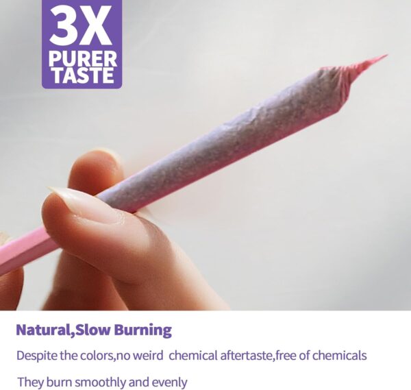 MUFSTILL 100 PACK Colorful Rolling Paper Cone 108 MM | Natural King Size Pre Rolled Cones with Loader and Packing Sticks - Image 3