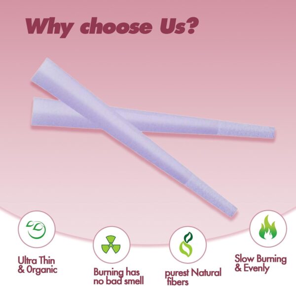 MUFSTILL 100 PACK Colorful Rolling Paper Cone 108 MM | Natural King Size Pre Rolled Cones with Loader and Packing Sticks - Image 5