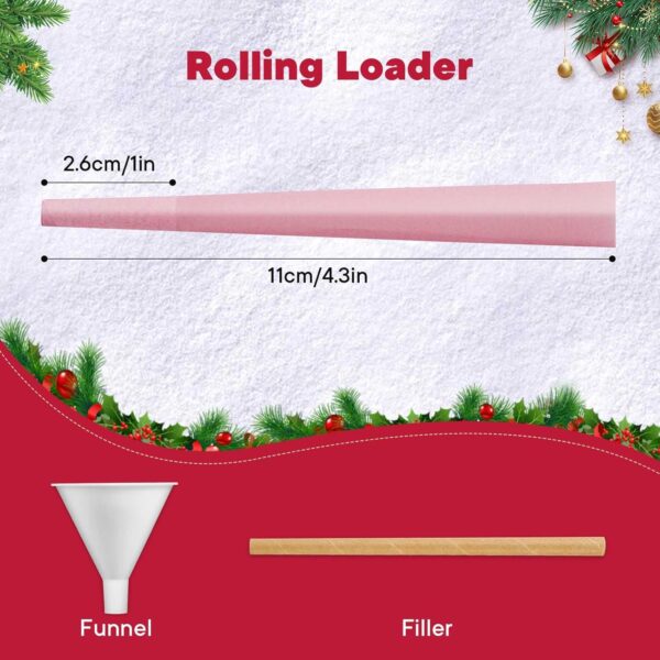 MUFSTILL 100 PACK Colorful Rolling Paper Cone 108 MM | Natural King Size Pre Rolled Cones with Loader and Packing Sticks - Image 8