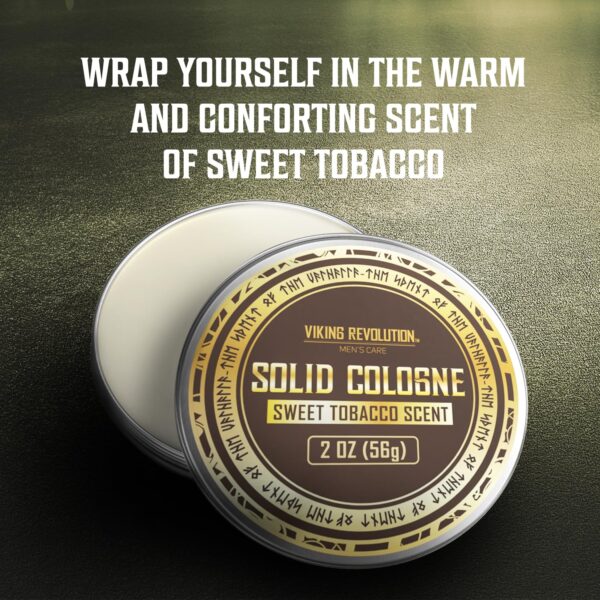 Viking Revolution Sweet Tobacco Solid Cologne for Men - 2 Oz Balm Perfume - Travel Wax (1 Pack) - Image 4
