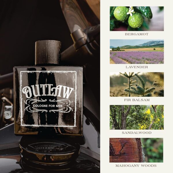 Outlaw Men’s Cologne by Tru Western - Refreshing Bergamot, Lavender and Fir Balsam for a Sensual Aroma - 3.4 oz - Image 3