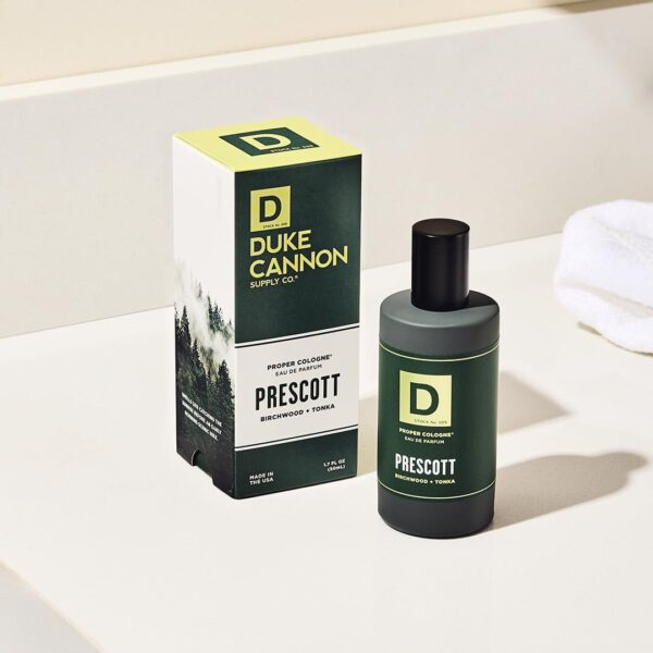 Duke Cannon Proper Cologne Prescott | Men's Eau de Parfum | Birchwood and Tonka | Woodsy, Rich, Long-Lasting Scent | 1.7 fl oz - Image 4