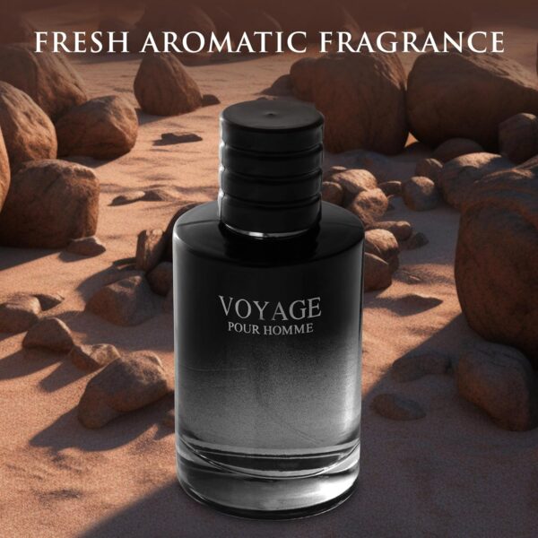 Voyage for Men Eau De Parfum - Sophisticated Male Fragrance Composition of bergamot, Pepper, Lavender, Star Anise & Nutmeg - Base of Peppery & Vanilla - Go-To Daily Scent - Elegant 100ml Bottle - Image 3