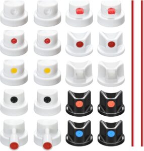 Universal Spray Can Nozzle Kit for Montana/Different Spray Cans - 20 Assorted Caps & Tips - Graffiti, Auto Repair, DIY Projects - High-Efficiency Paint Saver & Handle Attachments