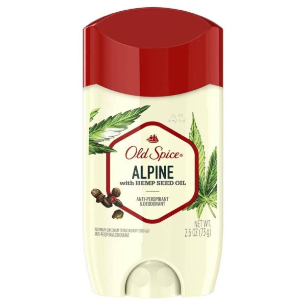Old Spice Antiperspirant Deodorant, Alpine with Hemp Seed Oil 2.6 oz (Pack of 3) - Image 2