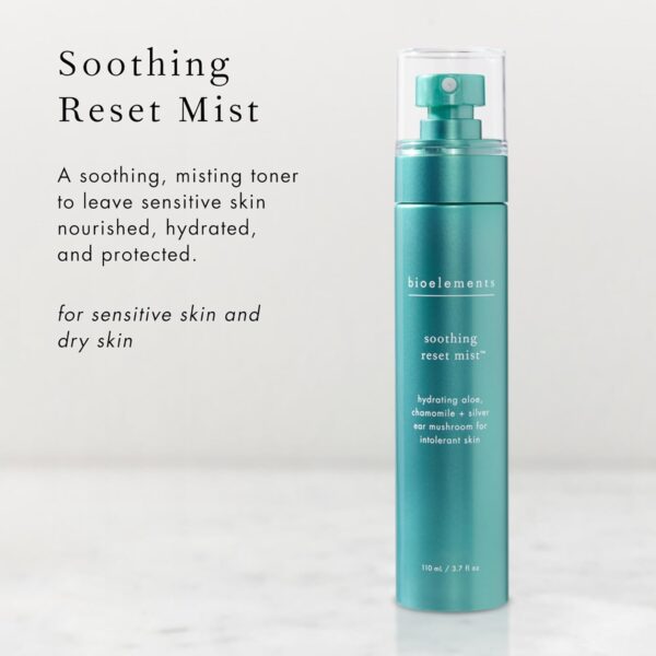 Bioelements Soothing Reset Mist - 3.7 oz - Hydrating, Soothing Toner for Sensitive & Dry Skin - Vegan, Gluten Free - Never Tested on Animals - Image 3