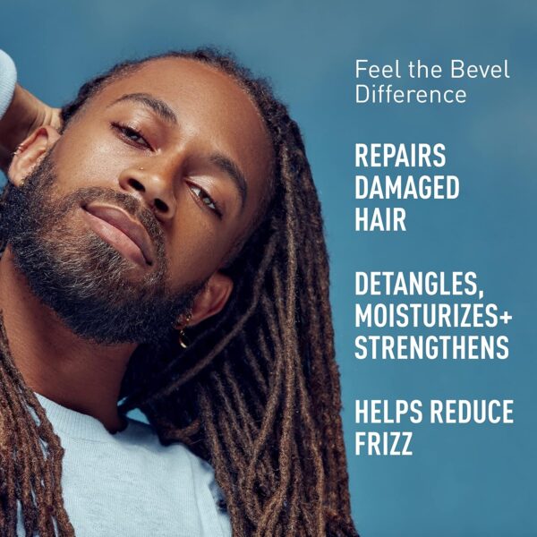 Bevel Leave In Conditioner for Men - Curly Hair Conditioner with Hemp Seed Oil and Biotin, Detangles Moisturizes and Strengthens Hair, 7 Oz - Image 3