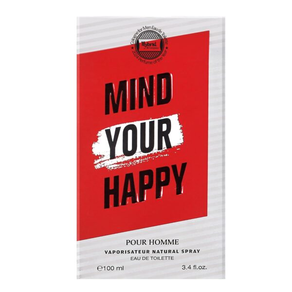 Hybrid & Company Mind Your Happy Young Pour Homme For Men Eau De Toilette Vaporisateur Natural Spray 3.4 Fl Oz - Image 5