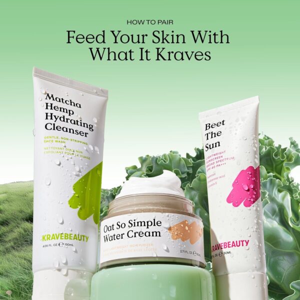KraveBeauty Matcha Hemp Hydrating Cleanser - Daily Gentle Non-Stripping Face Wash Enriched with Matcha and Hemp Seed Oil, for All Skin Types, Vegan and Cruelty Free, 4.05 fl oz - Image 8