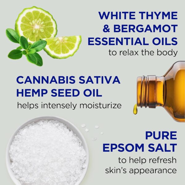 Dr Teal's Body Wash with Pure Epsom Salt, Cannabis Sativa Hemp Seed Oil, 24 fl oz (Pack of 2) - Image 2