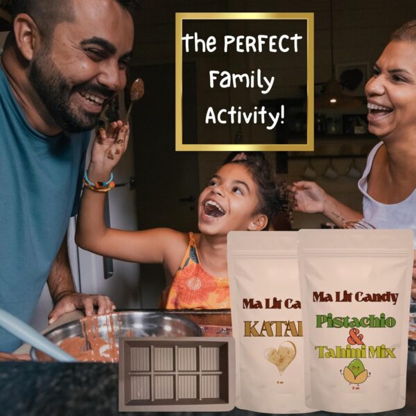 Ma Lit Candy Dubai Chocolate Bar Kit - INCLUDES Kataifi, Pistachio & Tahini Cream, Recipe, & Silicone Mold - Chocolate NOT Included - TikTok Popular Dubai Knafeh Pistachio Bar Kit - Image 3