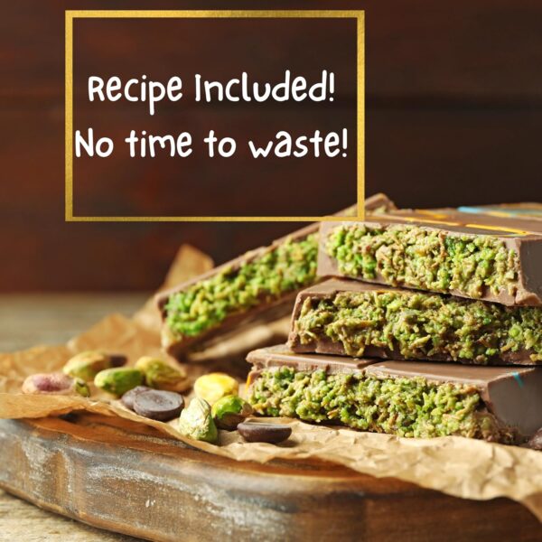 Ma Lit Candy Dubai Chocolate Bar Kit - INCLUDES Kataifi, Pistachio & Tahini Cream, Recipe, & Silicone Mold - Chocolate NOT Included - TikTok Popular Dubai Knafeh Pistachio Bar Kit - Image 7