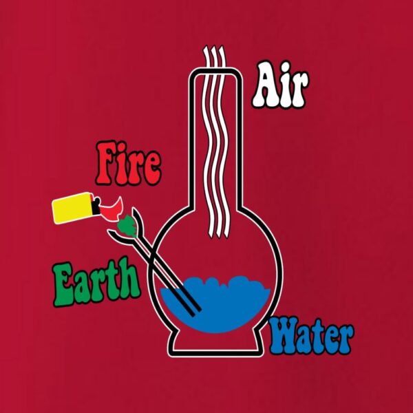 Wild Bobby Marijuana Bong Elements Air Water Fire Funny Weed Unisex Adult Hoodie Sweatshirt - Image 2