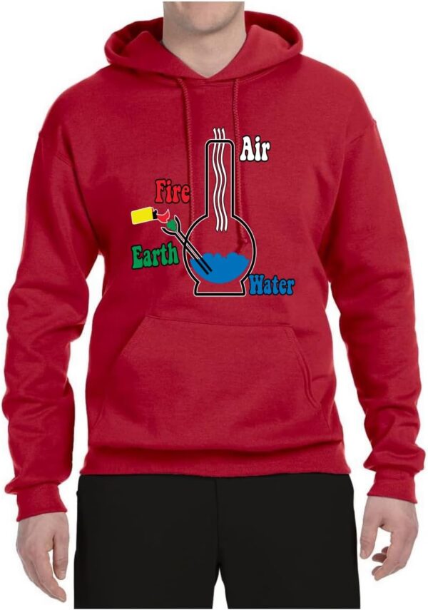 Wild Bobby Marijuana Bong Elements Air Water Fire Funny Weed Unisex Adult Hoodie Sweatshirt - Image 3