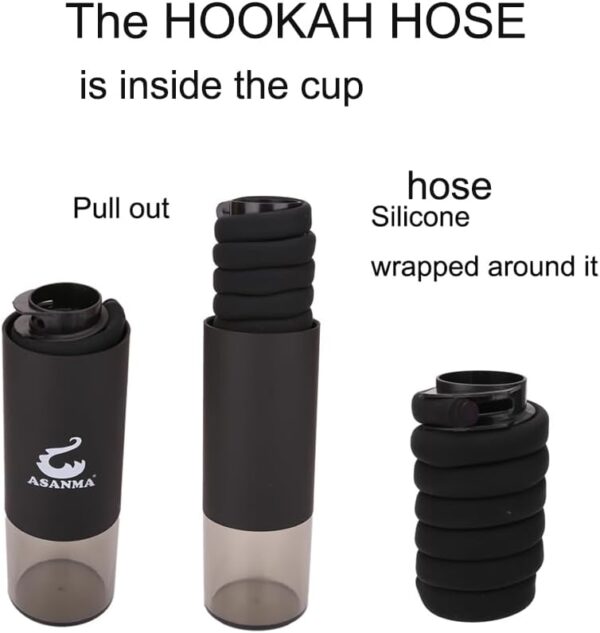 ASANMA Car Hookah, Portable Hookah Set Travel Hookah Small Hookahs Mini Hookah Shisha for Car Outdoor Travel Shisha Sheesha Narguiles Smoking - Image 4