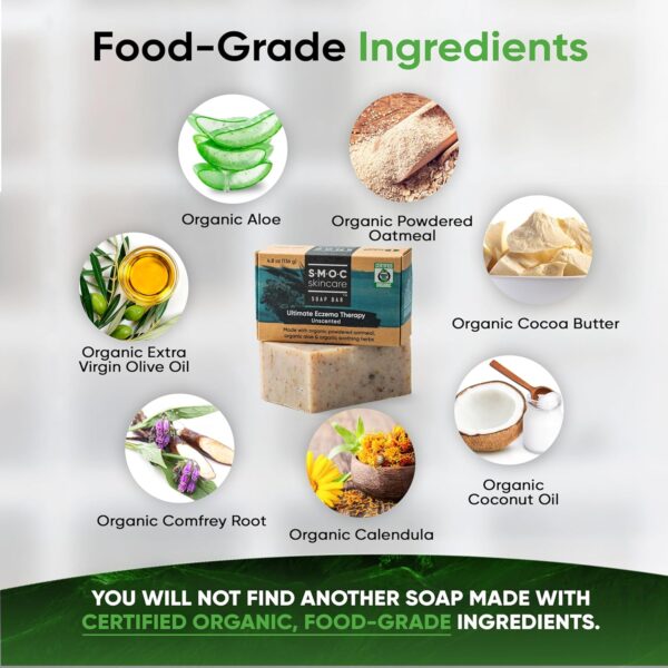 4 Soap Ultra Moisturizing Gift Set - Certified Organic - made with only Food-Grade Ingredients - Vegan, All Natural, Luxury Gift Set - Comes with Soap Saver Bag - Image 5