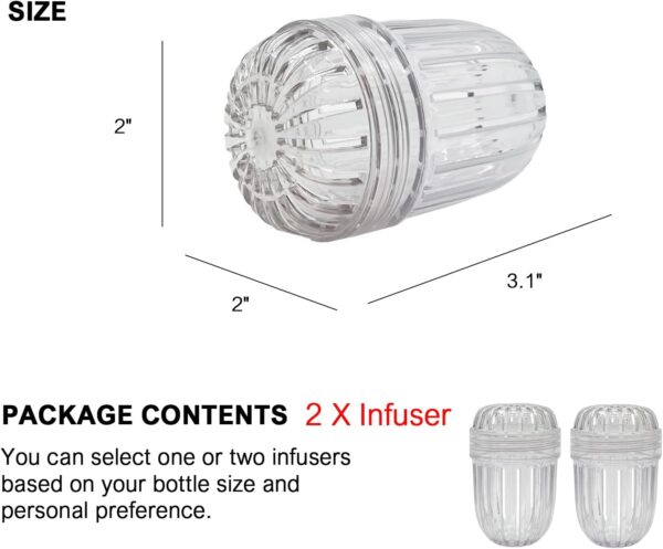 2PCS Fruit Infuser,Tea infuser for Wide Mouth Bottles.,Compatible with Stanley,Hydro Flask, Iron Flask,Takeya, ThermoFlask and Similar - Image 2