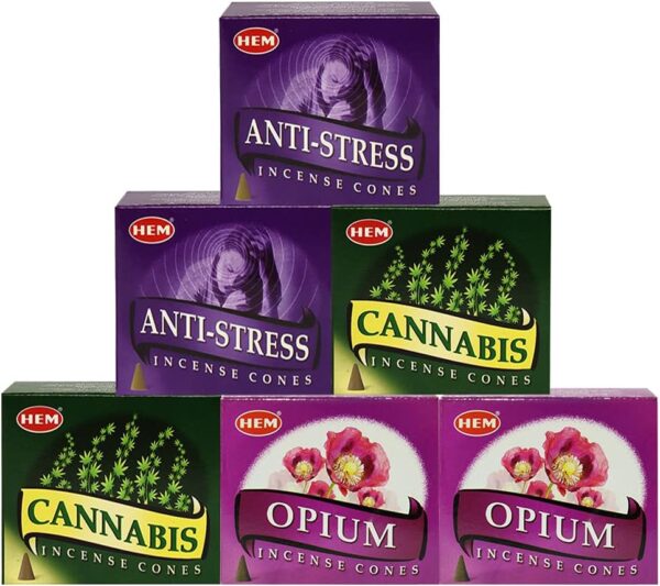 Opium Cannabis Anti Incense Cones & Holder Bundle Variety Pack from Hem Trumiri Insense Insence - Image 2