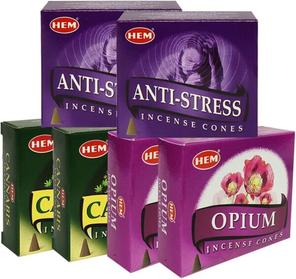 Opium Cannabis Anti Incense Cones & Holder Bundle Variety Pack from Hem Trumiri Insense Insence - Image 3