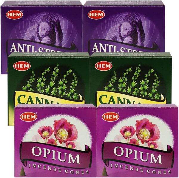 Opium Cannabis Anti Incense Cones & Holder Bundle Variety Pack from Hem Trumiri Insense Insence - Image 4