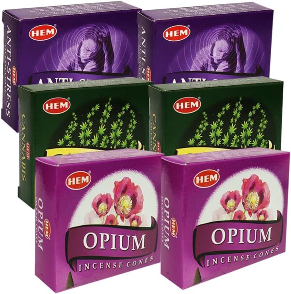 Opium Cannabis Anti Incense Cones & Holder Bundle Variety Pack from Hem Trumiri Insense Insence - Image 5