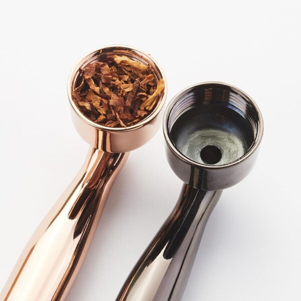 2pc Realistic Wood Grain Tobacco Pipe With Cleaner Tamper Tool Black Bag, 5 inch Smoking Pipe Accessories Kit - Image 4