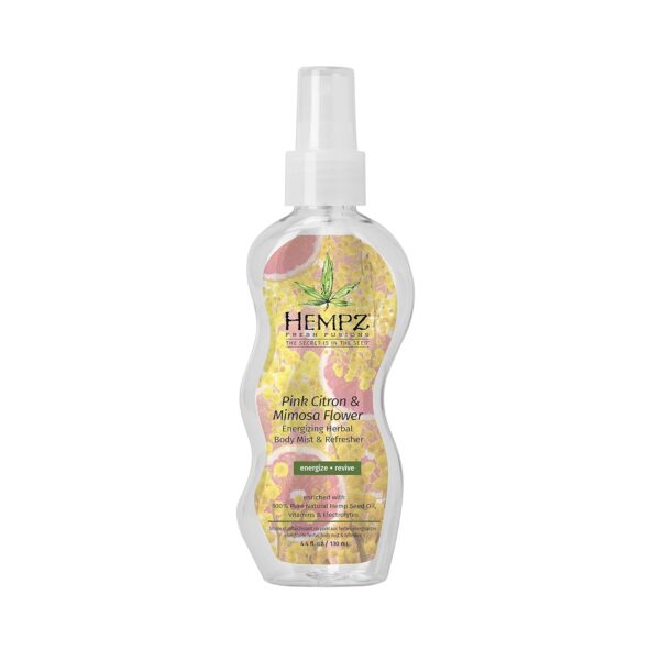 Hempz Fresh Fusions Pink Citron & Mimosa Flower Energizing Herbal Body Mist & Refresher, 4.4 Fl Oz - Image 2