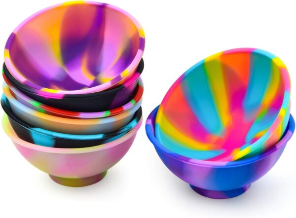 Silicone Mixing Bowl Set of 3, Pipe Set with Bag, Salad & Mixing Bowls for Kitchen (Pink) - Image 2