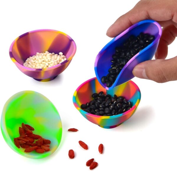 Silicone Mixing Bowl Set of 3, Pipe Set with Bag, Salad & Mixing Bowls for Kitchen (Pink) - Image 3