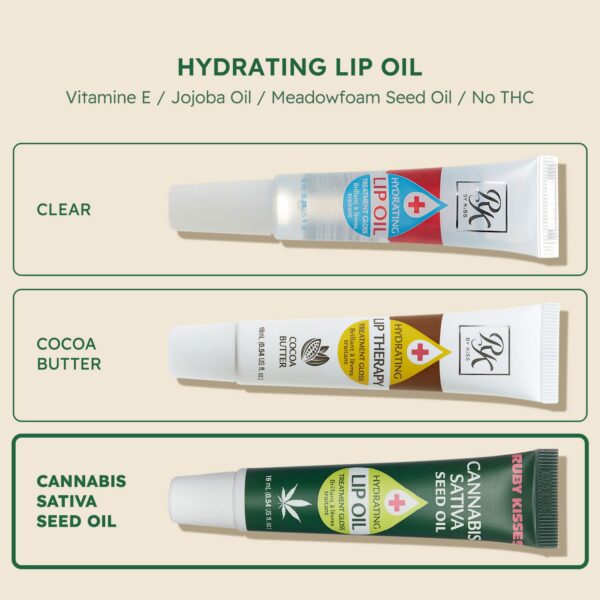 Ruby Kisses Hydrating Lip Oil Cannabis Sativa Hemp Seed RLO04D1 (3 PACK) - Image 5