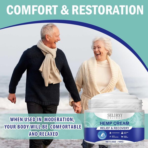 Nodfens Hemp Cream for Back, Knees, Neck, Fingers, Muscle Relaxer with Original Plant Extracts - Mineral Oil, Glycerin, Isopropyl Myristate, Oenothera for More Soothing - Image 6