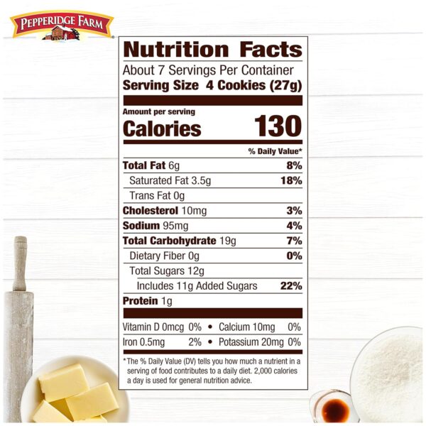 Pepperidge Farm Bordeaux Caramelized Crisp Cookies, 6.75 Oz Bag - Image 2