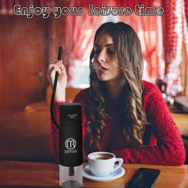 Portable Hookah for Travel, Hookah set with Everything, Hookahs Pipe Single Shisha Kit, To Go Hooka Cup Mini Hokahs perfect for travel, Easy Assemble & Storage Hooka Set with Portable Bag - Image 2