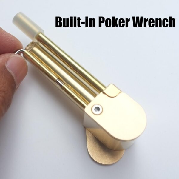 Shaka Original Brass Portable Proto Tool All-in-One w/Poker and Storage Tube Precision CNC Machined Made in Hawaii - Image 4
