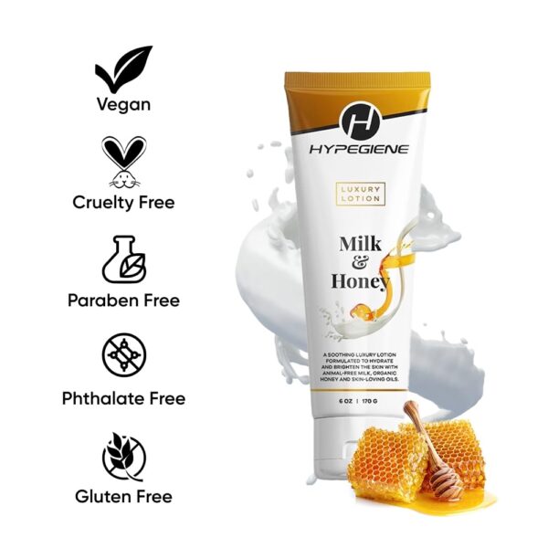 Milk & Honey Body Lotion - Vegan & Cruelty Free Extra Moisturizing Body Cream for Dry Skin | All Natural Honey Scented Daily Hydrating Lotion, with Vitamin E for All Skin Types (6oz) - Image 2