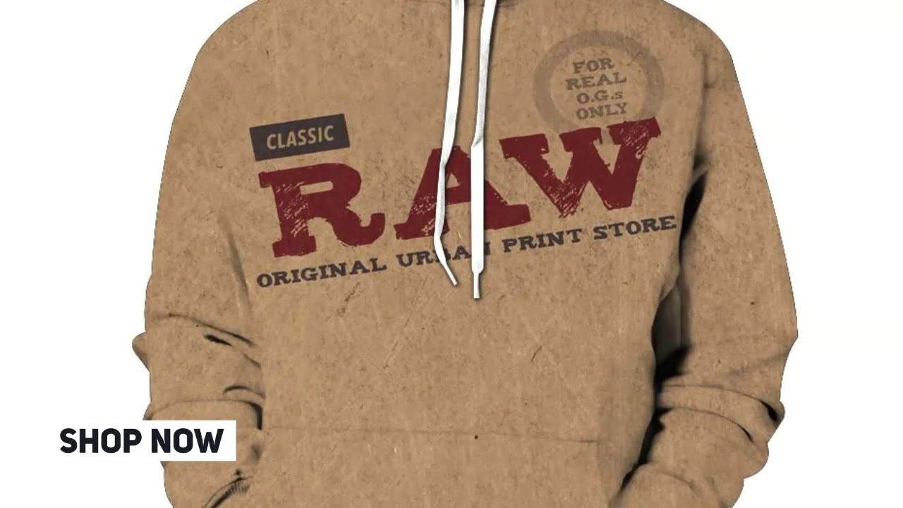 2018 FASHION MEN WOMEN Super Raw Rolling Papers HOODIE 3D Hoodie Sweatshirts Pullovers Autumn